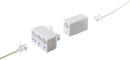 Telephone Splitter 2 Line Adapter - 3-Way Splitter (Line 1, Line 2, and Twin Line) - Dual Line Separator - 4 Conductor Connector (2 Phone Lines) - White, 2 Pack