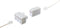 Telephone Splitter 2 Line Adapter - 3-Way Splitter (Line 1, Line 2, and Twin Line) - Dual Line Separator - 4 Conductor Connector (2 Phone Lines) - White, 2 Pack