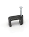 THE CIMPLE CO - Dual, Twin, or Siamese Coaxial Cable Clips, Cat6, Electrical Wire Cable Clip, 1/2 in Nail Clip and Fastener, Black (10 pieces per bag)