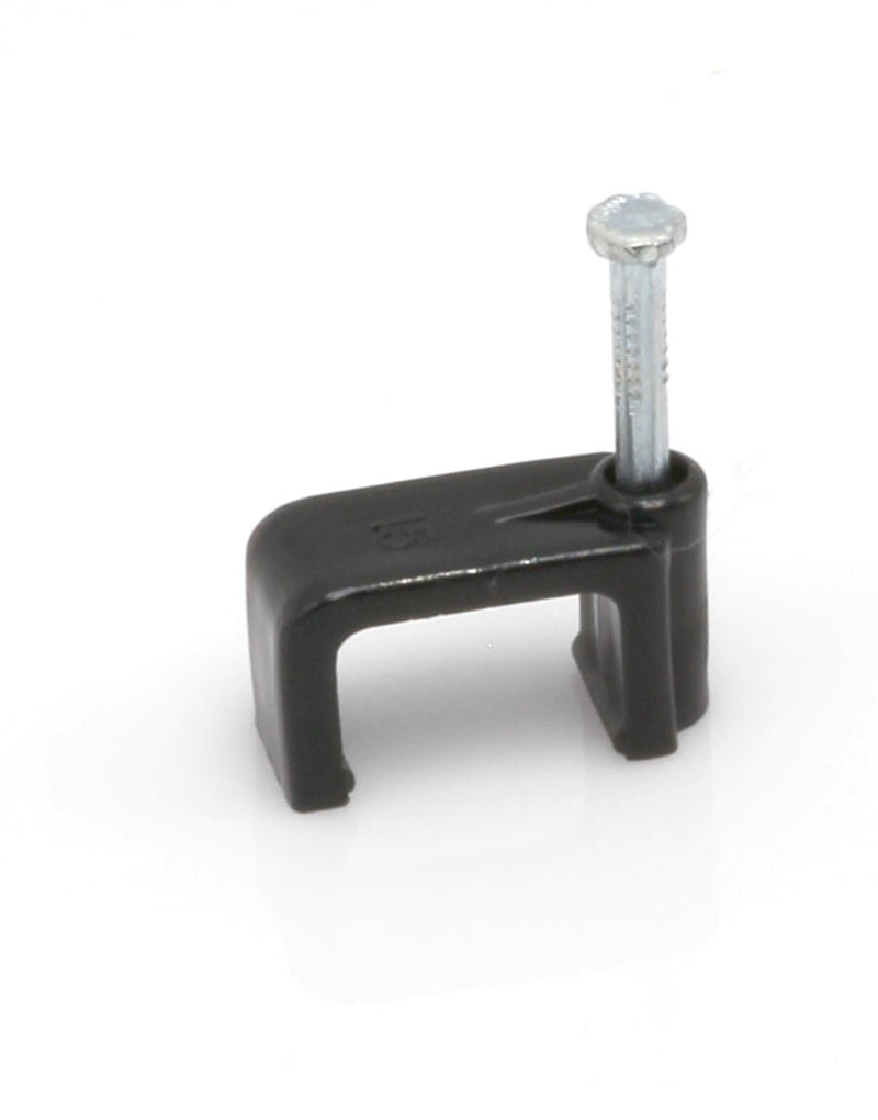 THE CIMPLE CO - Dual, Twin, or Siamese Coaxial Cable Clips, Cat6, Electrical Wire Cable Clip, 1/2 in Nail Clip and Fastener, Black (10 pieces per bag)