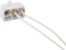Telephone Splitter 2 Line Adapter - 3-Way Splitter (Line 1, Line 2, and Twin Line) - Dual Line Separator - 4 Conductor Connector (2 Phone Lines) - White, 2 Pack