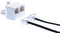 Duplex Jack Phone Wall Adapter - 1 Pack, White - 2-Way Phone Splitter (2 Lines) Wall Jack Phone RJ11 Adapter