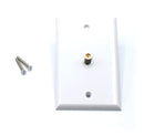 White Video Wall Jack for Coax Cable F Type Coaxial Wallplate (Wall Plate) - 3 GHz Coupler Approved for Comcast, DIRECTV, Satellite Dish, and Antennas (4 Pack)