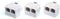 Duplex Jack Phone Wall Adapter - 3 Pack, White - 2-Way Phone Splitter (2 Lines) Wall Jack Phone RJ11 Adapter