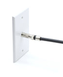 Coaxial Cable Push on Connectors - 50 Pack - for Tight Corners and Hard to Reach areas - F Type Adapter for Coax Cable and Wall Plates