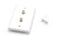 White Video Wall Jack for Twin (Dual Coax Cable) F Type Coaxial Wallplate (Wall Plate) - Two 3 GHz Couplers approved for Comcast, DIRECTV, Satellite Dish, and Antennas (100 Pack)