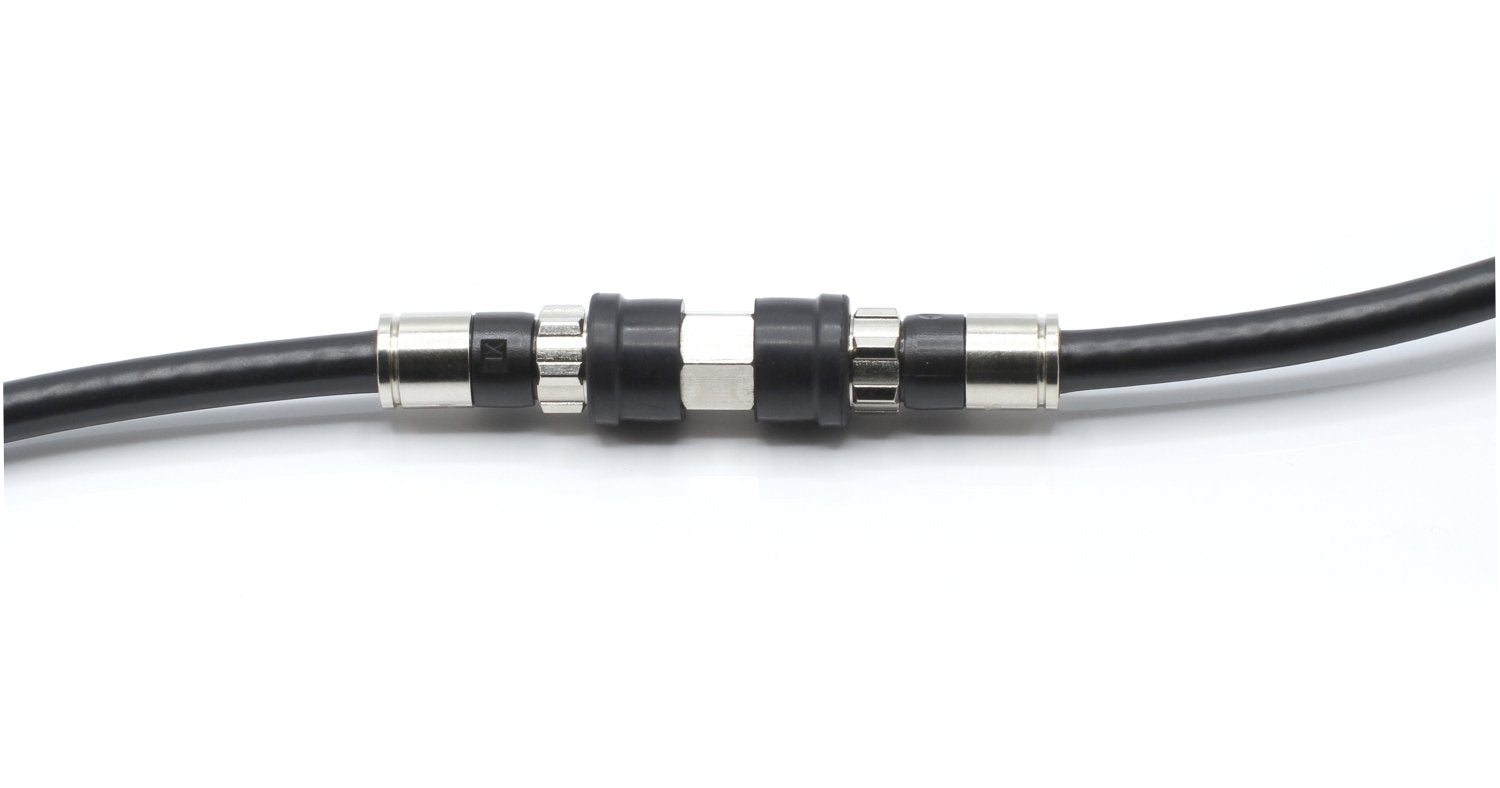 Weather Sealed Cable Extension Coupler - 50 Pack - Cable Extension Adapter (Barrel Splice - Coupler) - Connects Two Coaxial Video Cables (Female to Female Connector) 3GHz rated
