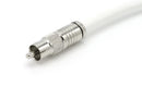 Digital Audio Cable - Digital Coaxial Cable with RCA connections, 75 Ohm - Low and Hgh Frequency RG6 Coax - Subwoofer Cable - (S/PDIF) White RCA Cable, 6 Feet