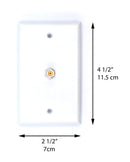 White Video Wall Jack for Coax Cable F Type Coaxial Wallplate (Wall Plate) - 3 GHz Coupler Approved for Comcast, DIRECTV, Satellite Dish, and Antennas (10 Pack)