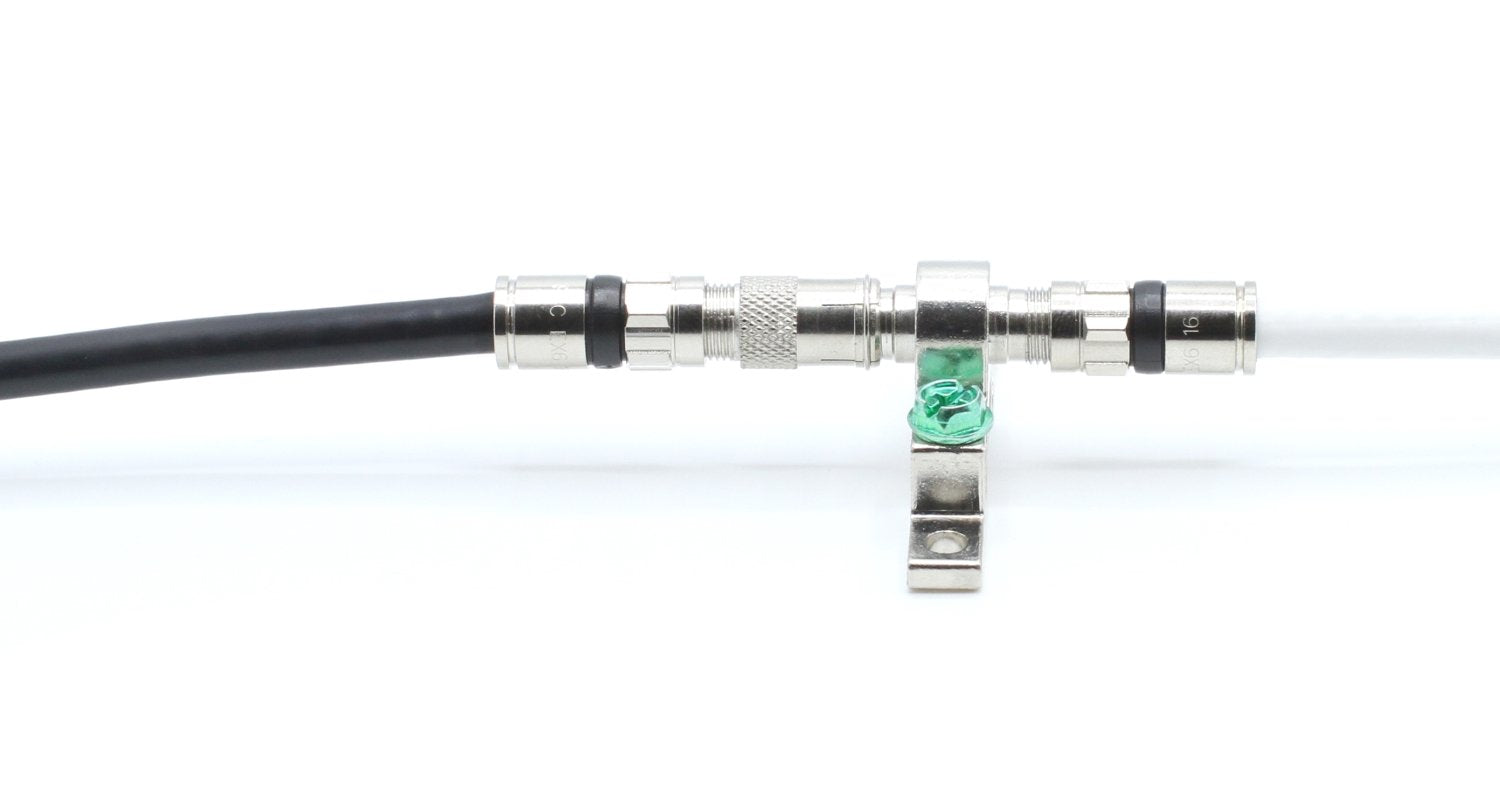 Coaxial Cable Push on Connectors - 25 Pack - for Tight Corners and Hard to Reach areas - F Type Adapter for Coax Cable and Wall Plates