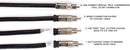 RCA Compression Connectors - 100 Pack - RG-6 Coaxial Cable - Universal Male Connectors for RCA, Subwoofer, Composite, Component and Similar Cables