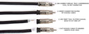 RCA Compression Connectors - 50 Pack - RG-6 Coaxial Cable - Universal Male Connectors for RCA, Subwoofer, Composite, Component and Similar Cables