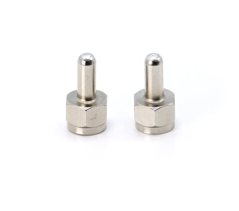 Coaxial F Type (F-Pin / F81) Voltage Blocking 75 Ohm Terminator with DC Short for Coax and RF - RF Signal (AC) and Power or Voltage (DC) Should be Blocked or Capped - Pack of 25