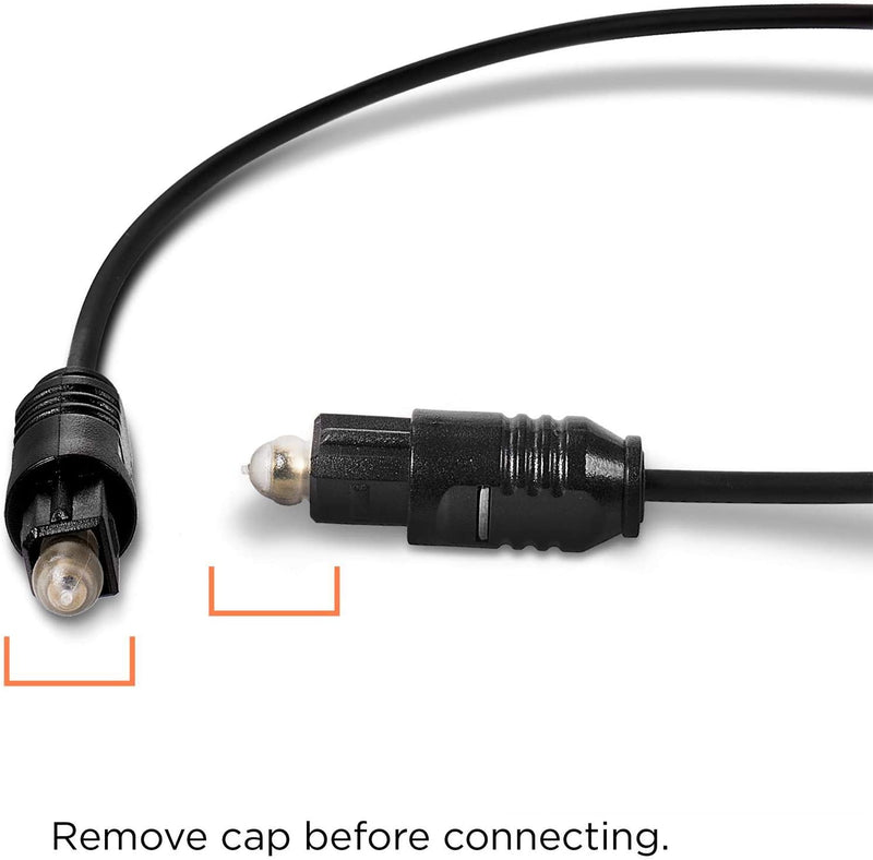 Digital Optical Audio Cable - Premium Toslink Fiber Optic Audio Cables with Gold Plated Connectors - Ultra Thin Jacket, Micro Cable - Extra Flexible, Long Life Jacket - 30 Feet
