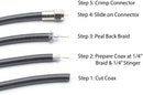 Coaxial Crimp Type Fitting / Connector - for RG6 Coax Cable - for easy installation (100 Pack)