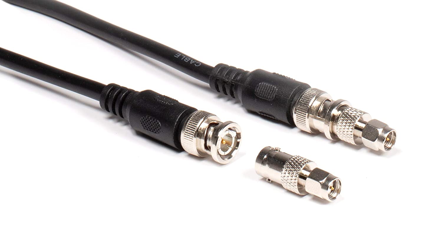 SMA Male to BNC Female Adapter - 4 Pack Coupler - Male to Female Coaxial (RF) Connector, Compatible with RF, SDI, HD-SDI, CCTGV, Camera