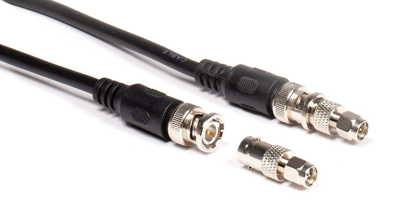 SMA Male to BNC Female Adapter - 100 Pack Coupler - Male to Female Coaxial (RF) Connector, Compatible with RF, SDI, HD-SDI, CCTGV, Camera