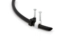 THE CIMPLE CO - Single Coaxial Cable Clips, Cat6, Electrical Wire Cable Clip, 1/4 in (6 mm) Nail Clip and Fastener, Black (10 pieces per bag)