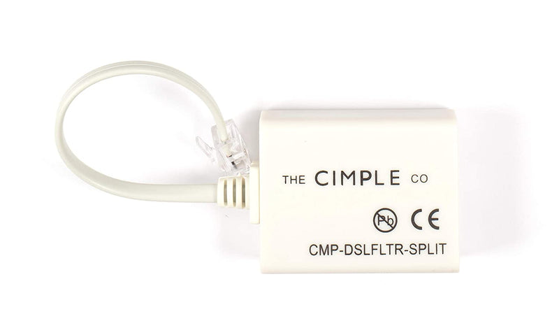 2 Wire, 1 Line DSL Filter, with Built in Splitter - for removing noise and other problems from DSL related phone lines