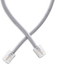 Phone Line Cord 50 Feet - Modular Telephone Extension Cord 50 Feet - 2 Conductor (2 pin, 1 line) cable - Works great with FAX, AIO, and other machines - Grey/Silver