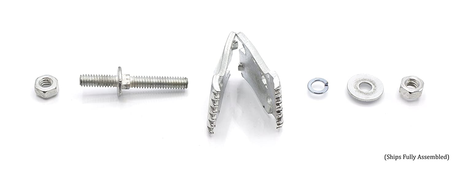 I Beam Style Ground Clamp - Galvanized Heavy Duty Trailer I-Beam Grounding, Stranded or Solid Wire - Grounding Tools Edition - UL Listed - Antenna, Satellite Dish, Cable TV - 1 Pack