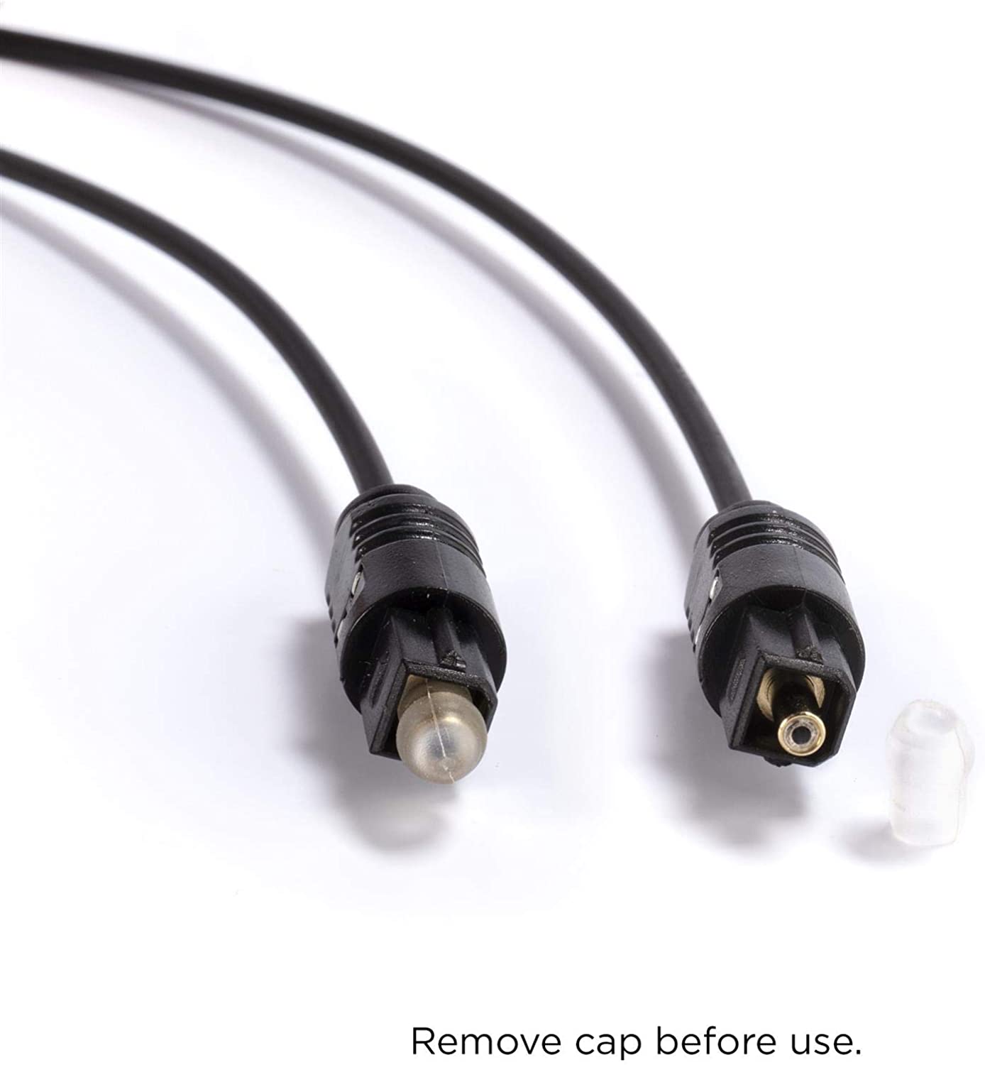Digital Optical Audio Cable - Premium Toslink Fiber Optic Audio Cables with Gold Plated Connectors - Ultra Thin Jacket, Micro Cable - Extra Flexible, Long Life Jacket - 12 Feet