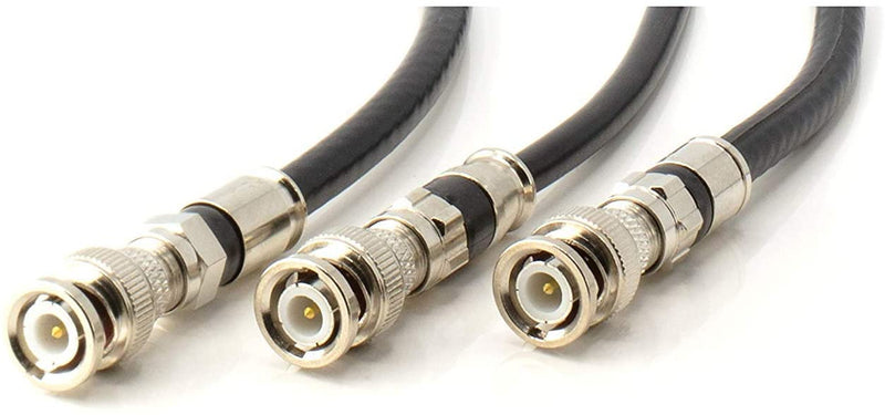 RF (F81) and BNC Coaxial Adapter - BNC Male to Female F81 (F-Pin) Connector, Adapter, Coupler, and Converter - For RG11, RG6, RG59, RG58, SDI, HD SDI, CCTV - 100 Pack