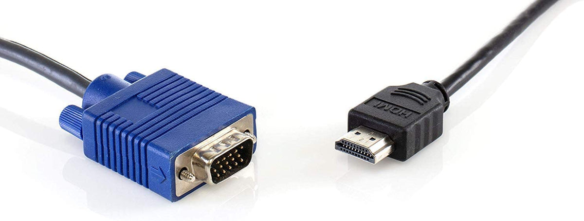 HDMI to VGA Adapter - 1080 HDMI to VGA Adapter Video Male to Female Converter for PC/Laptop, TV, Projector - White