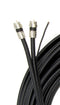25ft Dual with Ground RG6 Coaxial Twin Coax Cable (Siamese Cable) with 18AWG Copper Ground Wire, Satellite, Antenna & CATV Quality Compression Connectors, Black