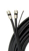 12ft Dual with Ground RG6 Coaxial Twin Coax Cable (Siamese Cable) with 18AWG Copper Ground Wire, Satellite, Antenna & CATV Quality Compression Connectors, Black