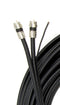 100ft Dual with Ground RG6 Coaxial Twin Coax Cable (Siamese Cable) with 18AWG Copper Ground Wire, Satellite, Antenna & CATV Quality Compression Connectors, Black