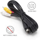 10 Pin to Composite Cable; NOT S-VIDEO CABLE, for Audio and Video; 10 DIN pin to AV - Connects to H25, C31, C41, C41-W, C51, C61, & C61-K- DIRECTV and AT&T Replacement Cable - 6ft