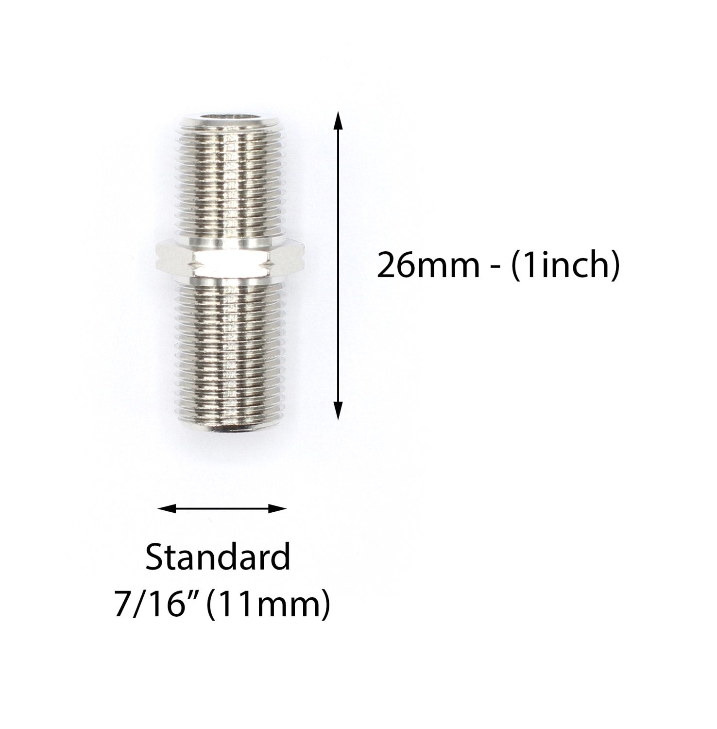 Coaxial Cable Extension Adapter | 50 Pack | Satellite Cable TV Compatible F-Pin