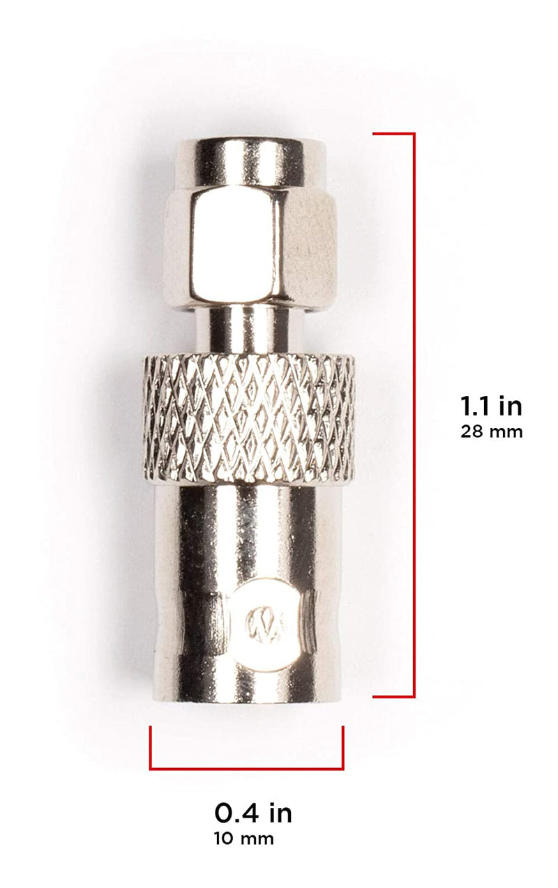 SMA Male to BNC Female Adapter - 100 Pack Coupler - Male to Female Coaxial (RF) Connector, Compatible with RF, SDI, HD-SDI, CCTGV, Camera
