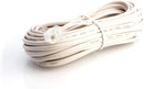 Phone Line Cord 25 Feet - Modular Telephone Extension Cord 25 Feet - 2 Conductor (2 pin, 1 line) cable - Works great with FAX, AIO, and other machines - Ivory