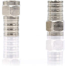 Coaxial Crimp Type Fitting / Connector - for RG6 Coax Cable - for easy installation (100 Pack)