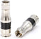 Coaxial Cable Compression Fitting - 4 Pack - for RG11 Coax Cable - with Weather Seal O Ring and Water Tight Grip