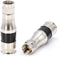 Coaxial Cable Compression Fitting - 25 Pack - for RG11 Coax Cable - with Weather Seal O Ring and Water Tight Grip
