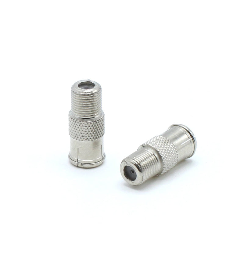 Coaxial Cable Push on Connectors - 4 Pack - for Tight Corners and Hard to Reach areas - F Type Adapter for Coax Cable and Wall Plates