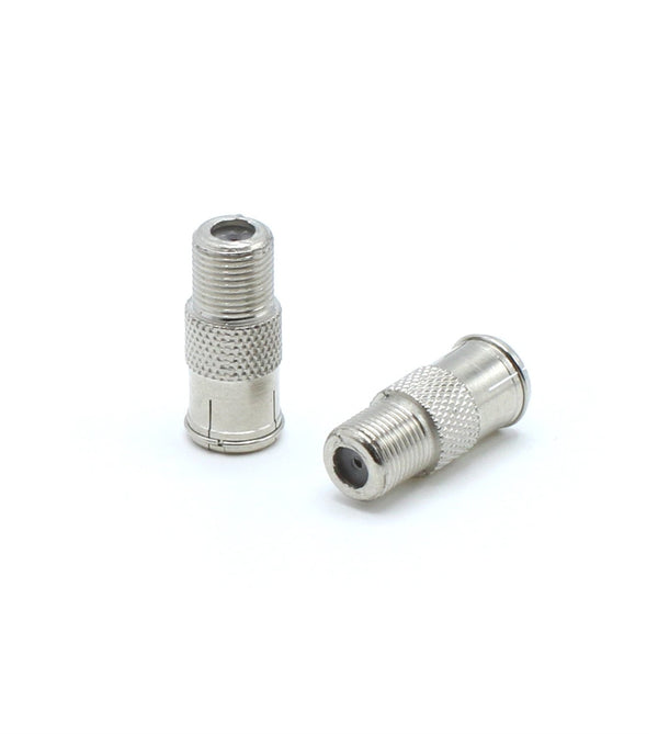 Coaxial Cable Push on Connectors - 100 Pack - for Tight Corners and Hard to Reach areas - F Type Adapter for Coax Cable and Wall Plates