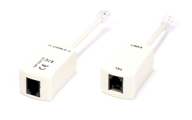 2 Wire, 1 Line DSL Filter - for removing noise and other problems from DSL related phone lines - 2 Pack
