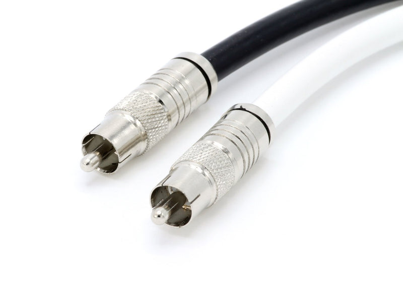 Digital Audio Cable - Digital Coaxial Cable with RCA connections, 75 Ohm - Low and Hgh Frequency RG6 Coax - Subwoofer Cable - (S/PDIF) White RCA Cable, 200 Feet