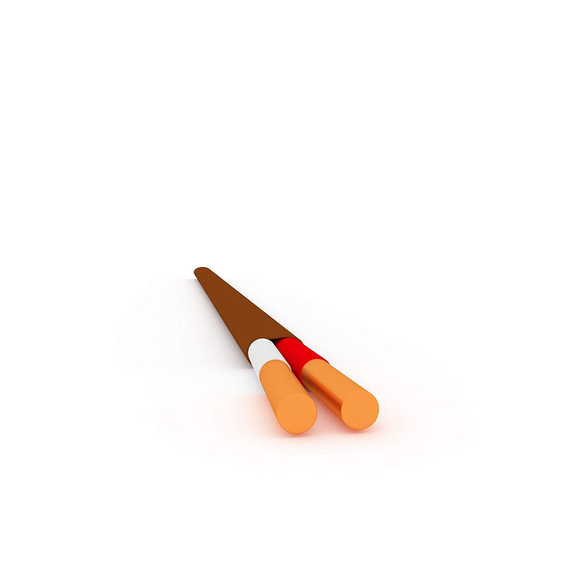 Thermostat Wire 18/2 - Brown - Solid Copper 18 Gauge, 2 Conductor - CL2 (UL Listed) CMR Riser Rated (CL3) - Residential, Commercial and Industrial Rated - 18-2, 75 Feet