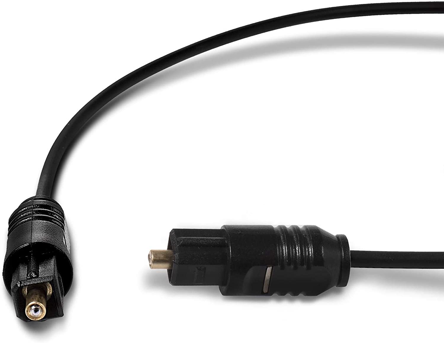 Digital Optical Audio Cable - Premium Toslink Fiber Optic Audio Cables with Gold Plated Connectors - Ultra Thin Jacket, Micro Cable - Extra Flexible, Long Life Jacket - 12 Feet