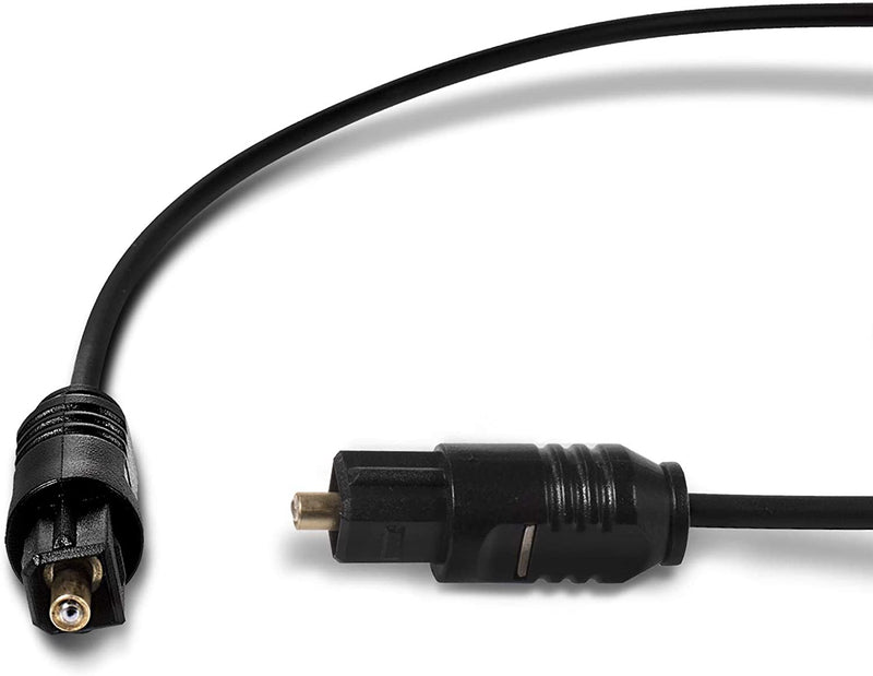 Digital Optical Audio Cable - Premium Toslink Fiber Optic Audio Cables with Gold Plated Connectors - Ultra Thin Jacket, Micro Cable - Extra Flexible, Long Life Jacket - 30 Feet