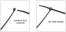 14 inch White Nylon Zip Ties - Strong Zip Tie, Wire Ties - Indoor and Outdoor Rated - Screw Mounting Hole, Zip Ties (Wire Ties, Cable Ties), 100 Pack - White - 14"