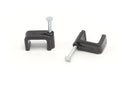 THE CIMPLE CO - Dual, Twin, or Siamese Coaxial Cable Clips, Cat6, Electrical Wire Cable Clip, 1/2 in Nail Clip and Fastener, Black (10 pieces per bag)