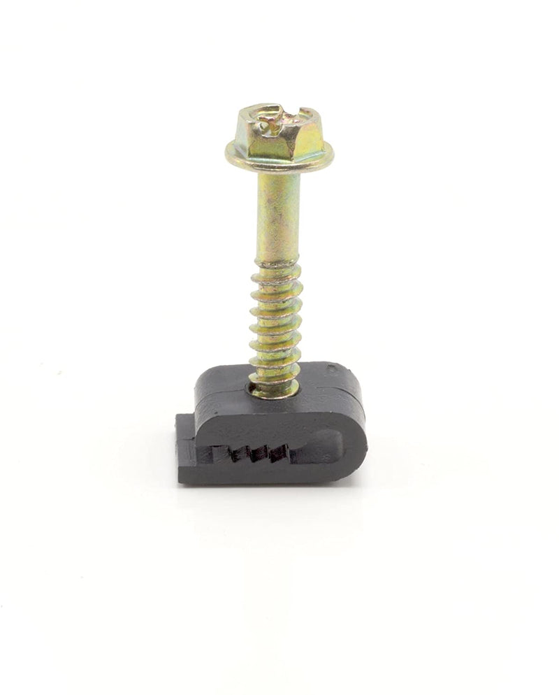 THE CIMPLE CO - Mini Wire Cable Clips, Electrical Wire Cable Clip, 1/10 in (3 mm) Screw Clip and Fastener, Black (50 pieces per bag)