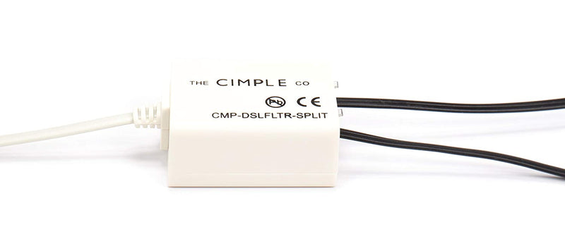 2 Wire, 1 Line DSL Filter, with Built in Splitter - for removing noise and other problems from DSL related phone lines - 5 Pack