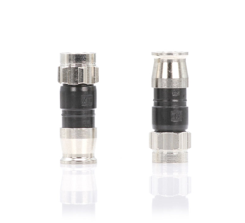 RG59 Coaxial Cable Connectors | Coax Compression Fittings w Water Tight – 4 ea